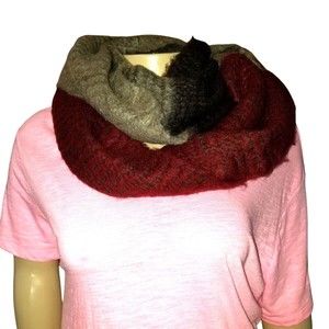Steve Madden Burgundy, Brown, Khaki Cowl Snood Infinity Scarf NWT